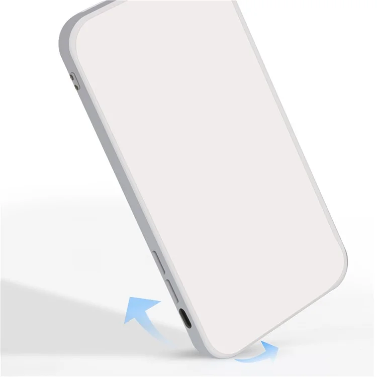 Rubberized Phone Case for Samsung Galaxy A25 5G (Global) (161.0 x 76.5 x 8.3mm) Case Straight Edge TPU Phone Cover - Grey Blue