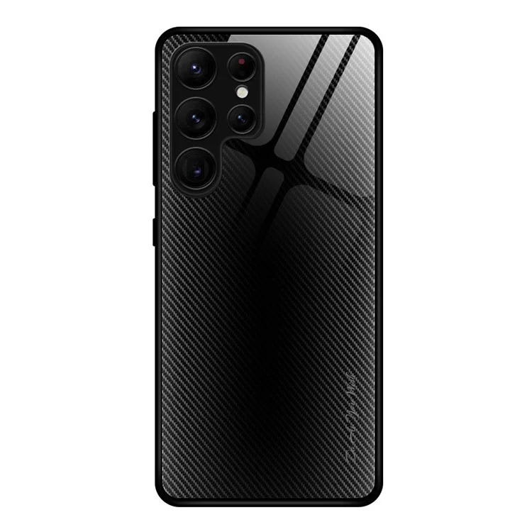 Funda para Samsung Galaxy S24 Ultra Carcasa Delgada Funda de Teléfono Celular Vidrio Templado + Carcasa de TPU - Negro