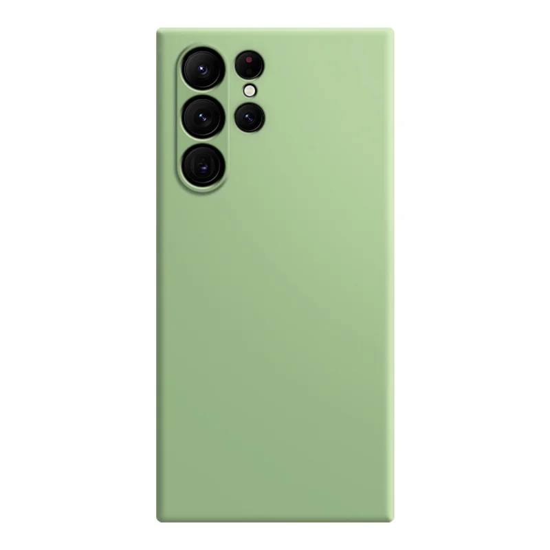 For Samsung Galaxy S24 Ultra Phone Case Rubberized Fiber Lining TPU Cover -  Green
