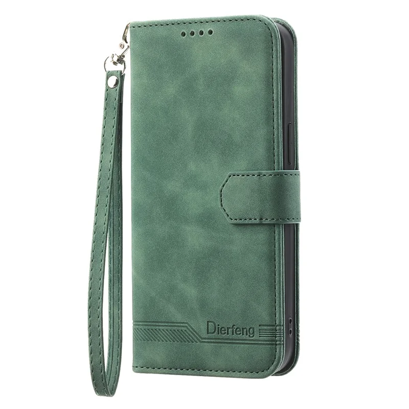 DIERFENG DF-03 For Samsung Galaxy S24 Ultra Case Imprinted Stand PU Leather Phone Protector - Green