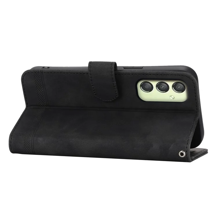 DIERFENG DF-03 For Samsung Galaxy A25 5G (Global) (161.0 x 76.5 x 8.3mm) Case Imprinted Magnetic Phone Stand Cover - Black