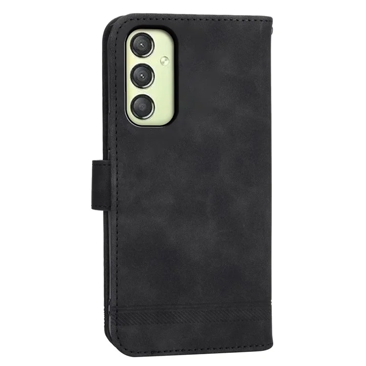 DIERFENG DF-03 For Samsung Galaxy A25 5G (Global) (161.0 x 76.5 x 8.3mm) Case Imprinted Magnetic Phone Stand Cover - Black