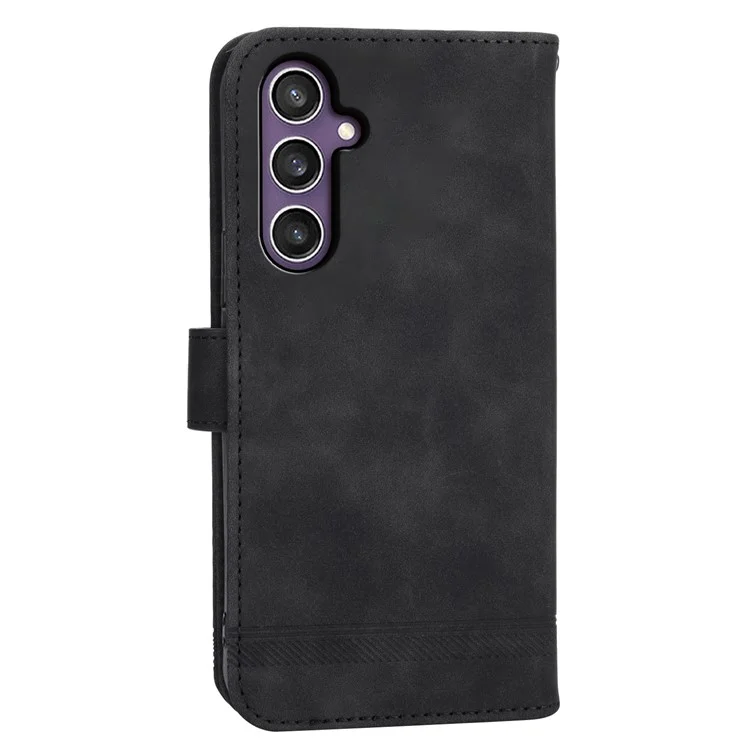 DIERFENG DF-03 Pour Samsung Galaxy S24 Étui avec support, housse de téléphone imprimée avec dragonne - Noir