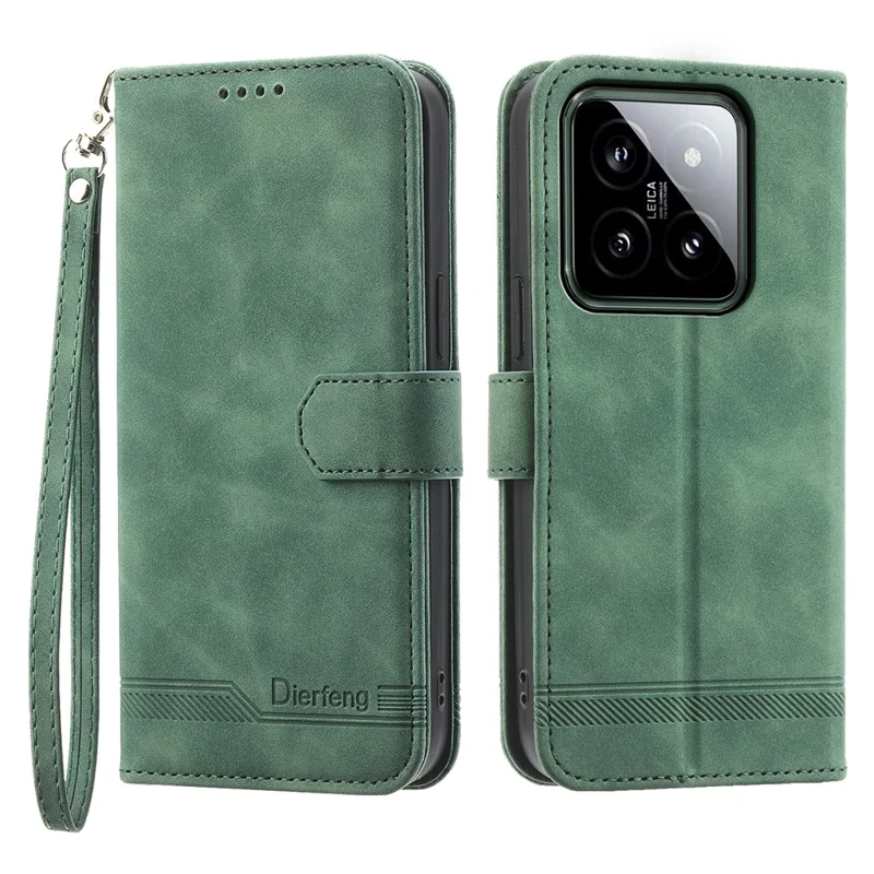 DIERFENG DF-03 For Xiaomi 14 Case Imprinted Magnetic Clasp Phone Protector - Green