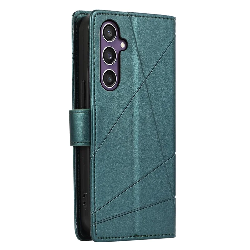 DF-06 For Samsung Galaxy S24+ Cell Phone Cases Imprinted Folio Flip PU Leather Cover - Green