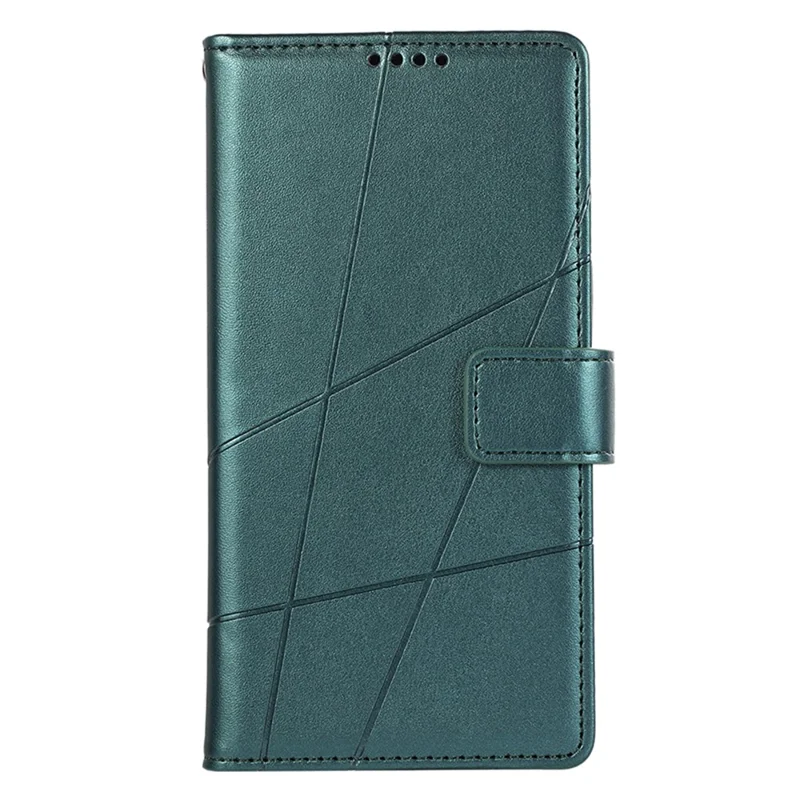 DF-06 For Samsung Galaxy S24+ Cell Phone Cases Imprinted Folio Flip PU Leather Cover - Green