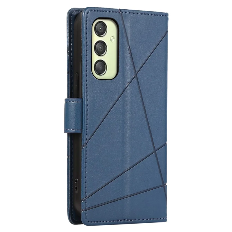 Capas de Celular DF-06 para Samsung Galaxy A25 5G (Global) (161,0 x 76,5 x 8,3 mm), Capa de Couro Sintético Flip Impresso - Azul
