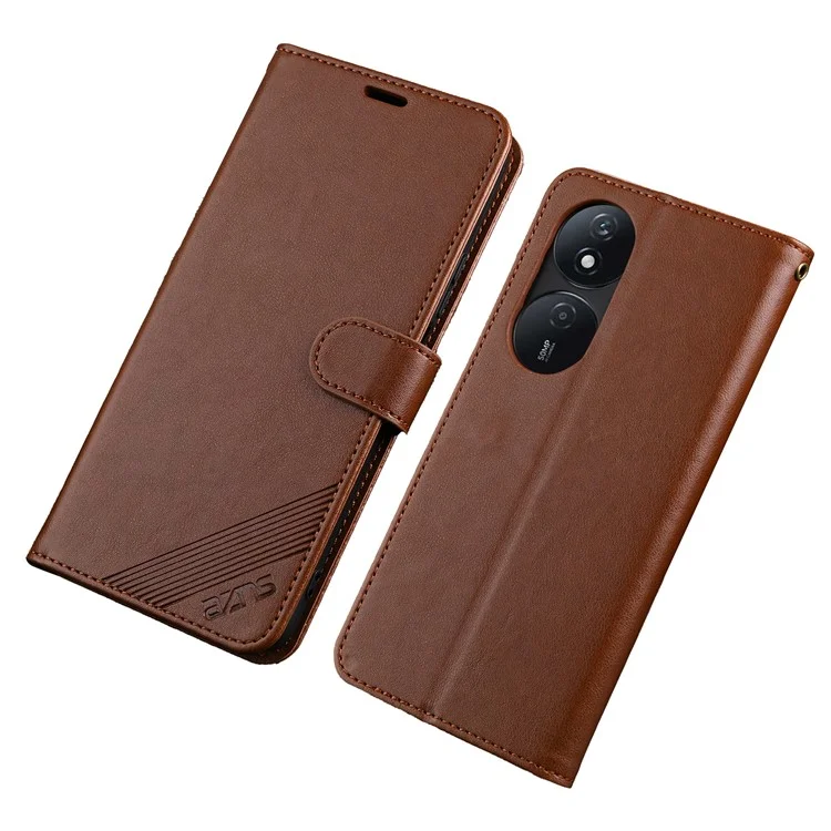AZNS For Honor Play 50 Plus 5G Case Anti-fall TPU+PU Leather Wallet Smartphone Cover - Marrone