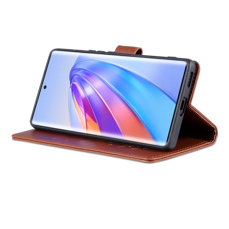 AZNS For Honor Play 50 Plus 5G Case Anti-fall TPU+PU Leather Wallet Smartphone Cover - Marrone