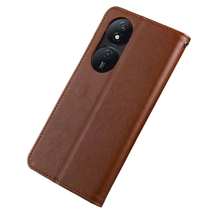 AZNS For Honor Play 50 Plus 5G Case Anti-fall TPU+PU Leather Wallet Smartphone Cover - Marrone