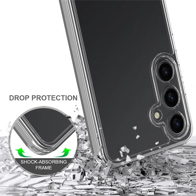 For Samsung Galaxy S24+ Clear Phone Cases Anti-scratch Acrylic+TPU Back Cover