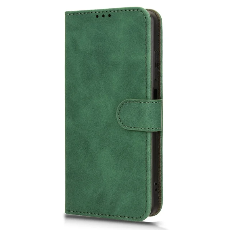 For TECNO Pop 8 Case Skin-Touch Stand Leather Phone Wallet Cover - Green