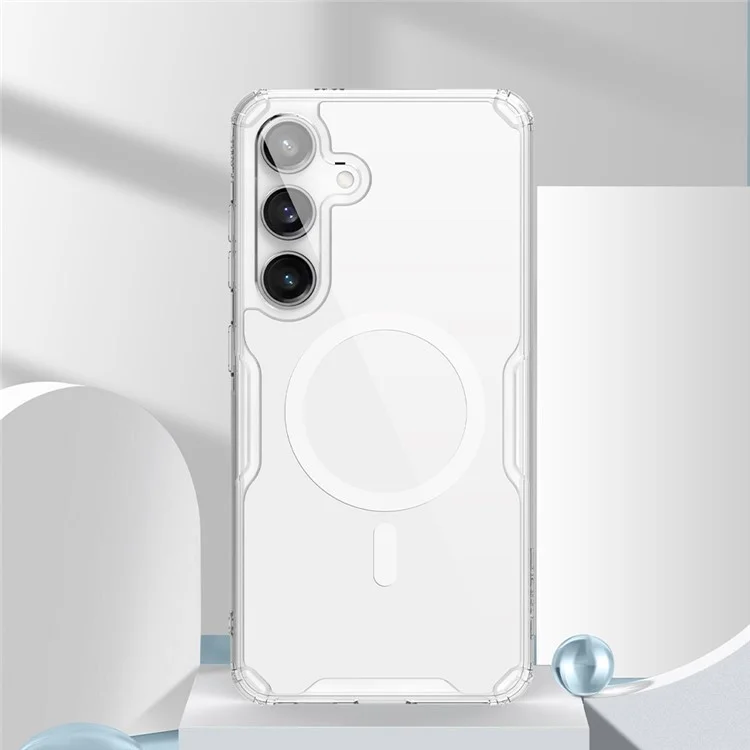 NILLKIN Pro Series для Samsung Galaxy S24 Совместимый с MagSafe чехол из ТПУ+ПК Ультра прозрачный чехол для телефона