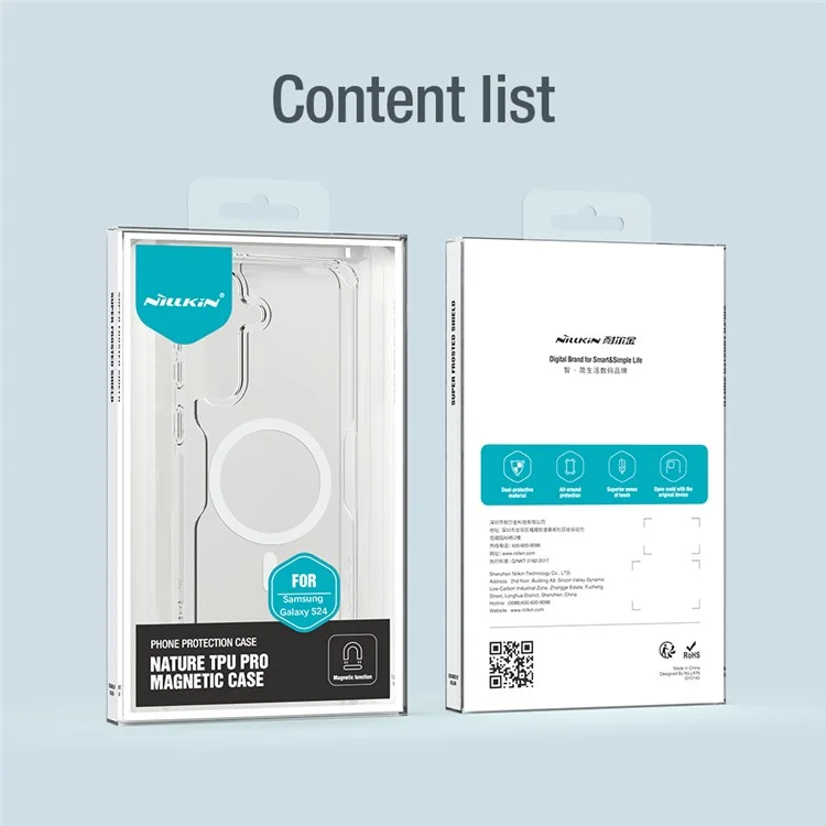 NILLKIN Pro Series для Samsung Galaxy S24 Совместимый с MagSafe чехол из ТПУ+ПК Ультра прозрачный чехол для телефона