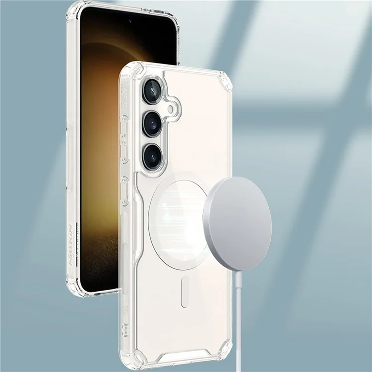 NILLKIN Pro Series для Samsung Galaxy S24 Совместимый с MagSafe чехол из ТПУ+ПК Ультра прозрачный чехол для телефона