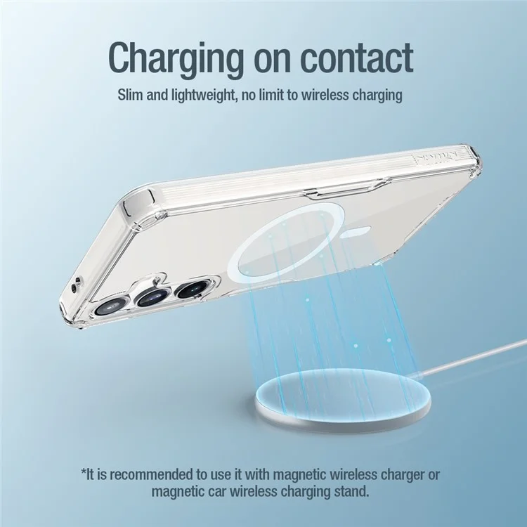 NILLKIN Pro Series для Samsung Galaxy S24 Совместимый с MagSafe чехол из ТПУ+ПК Ультра прозрачный чехол для телефона