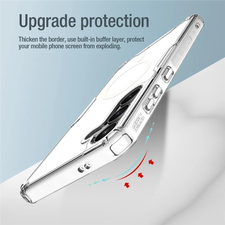 NILLKIN Pro Series для Samsung Galaxy S24 Совместимый с MagSafe чехол из ТПУ+ПК Ультра прозрачный чехол для телефона
