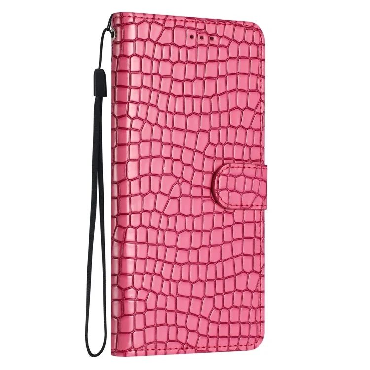 Phone Stand Shell for Motorola Moto G14 4G Case PU Leather Wallet Phone Cover with Strap - Rose