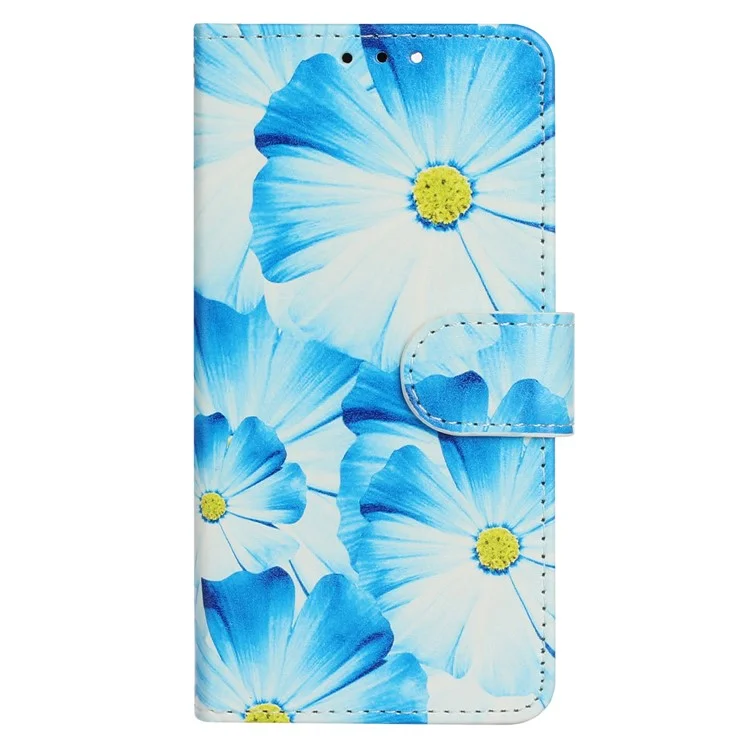 For Motorola Moto G54 5G Wallet Case Pattern PU Leather Flip Phone Cover - Orchid