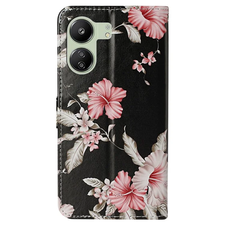 Para Xiaomi Redmi 13C 4G / 13C 5G / 13R 5G / Poco C65 4G / Poco M6 5G Funda de Piel de PU con Cierre Magnético - Rododendro
