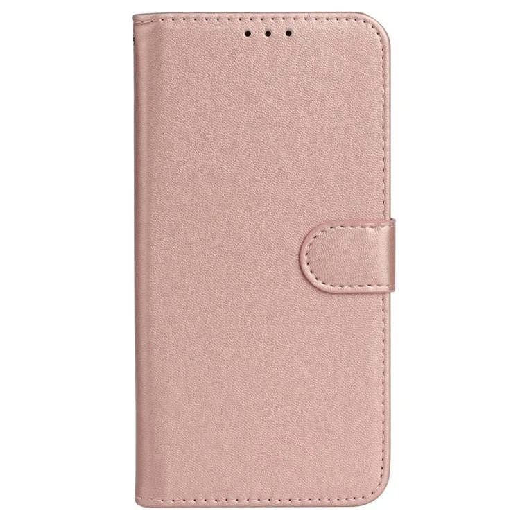 Für Oppo A98 5G Viewing Stand PU-Leder-Hülle Handyhüllen mit Gurt - Roségold
