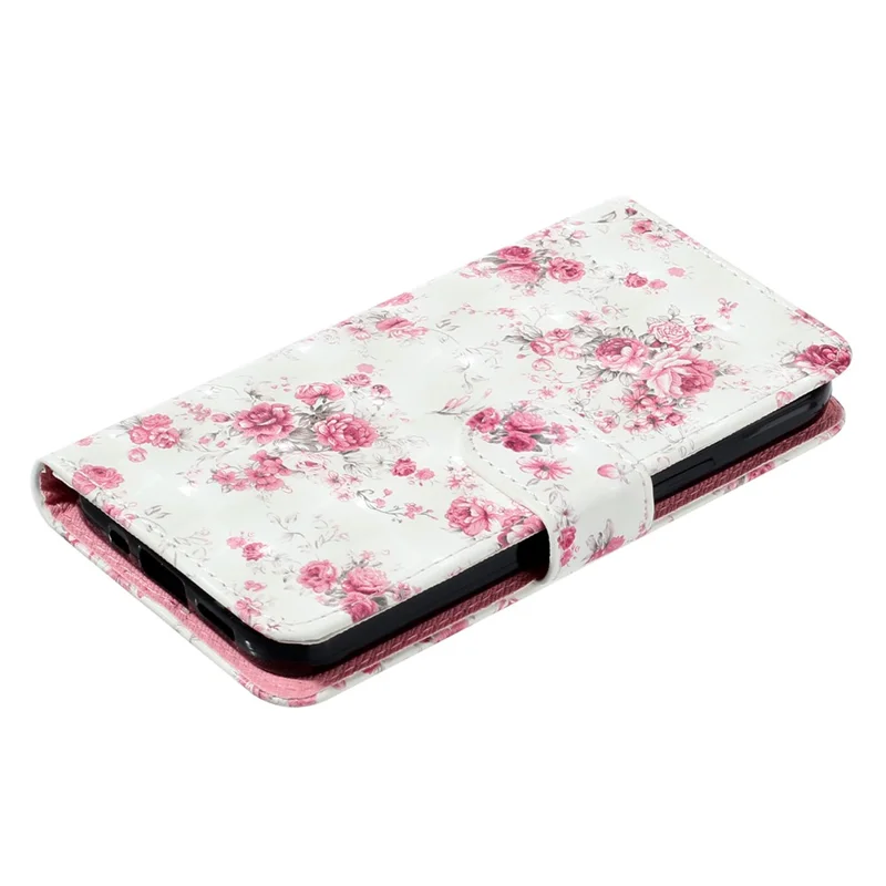 For Xiaomi Redmi 13C 4G / 13C 5G / 13R 5G / Poco C65 4G / Poco M6 5G Wallet Case PU Leather 3D Pattern Phone Cover - Roses