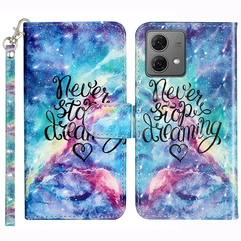 For Motorola Moto G84 5G Case 3D Pattern PU Leather Wallet Phone Cover - Starry Sky