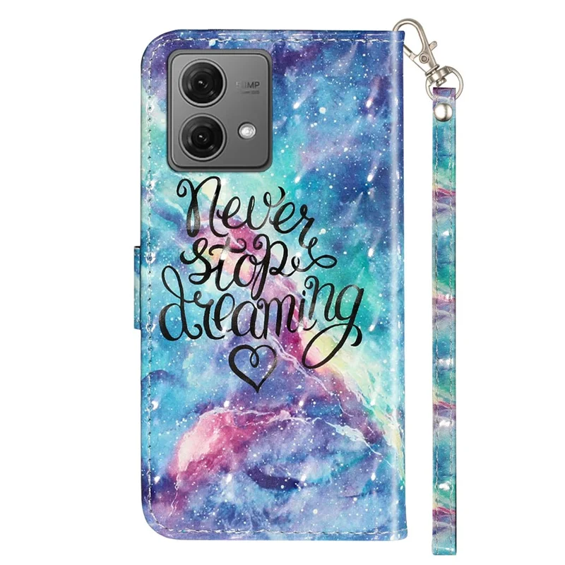For Motorola Moto G84 5G Case 3D Pattern PU Leather Wallet Phone Cover - Starry Sky