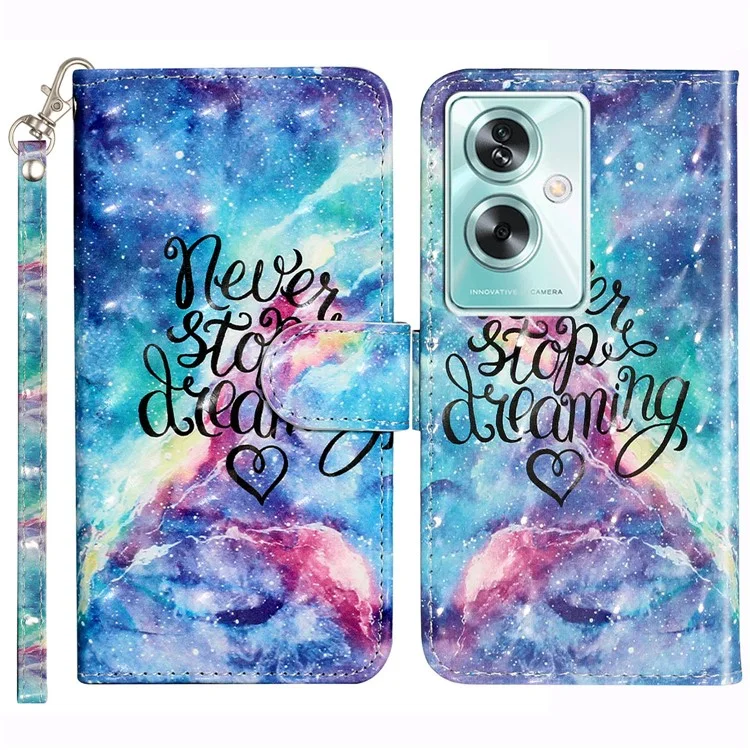Para Oppo A79 5G / A2 5G Funda Billetera Flip Phone Caso de Cuero PU Diseño de Patrón - Cielo Estrellado