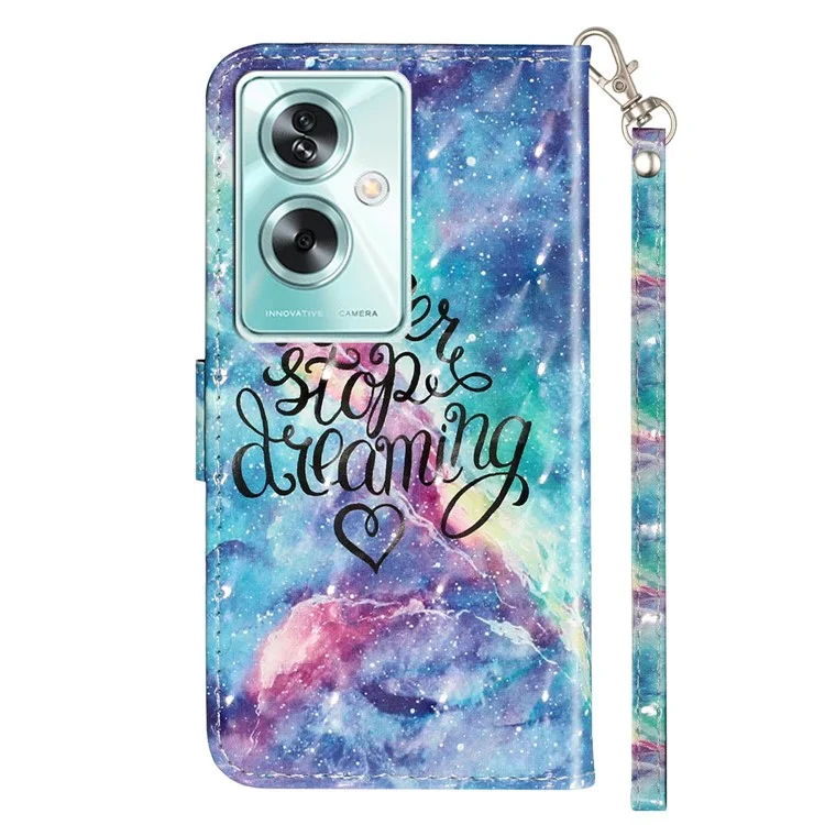 Para Oppo A79 5G / A2 5G Funda Billetera Flip Phone Caso de Cuero PU Diseño de Patrón - Cielo Estrellado