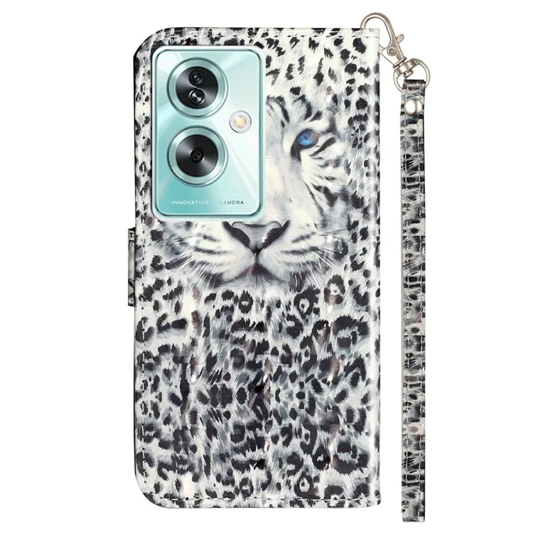 For Oppo A79 5G / A2 5G Flip Wallet Phone Case PU Leather Pattern Design Cover - Leopard
