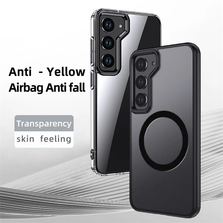 Чехол для телефона Cell Phone Case для Samsung Galaxy S24+ Shell Slim-Fit PC+TPU, совместимый с MagSafe - Матовый черный