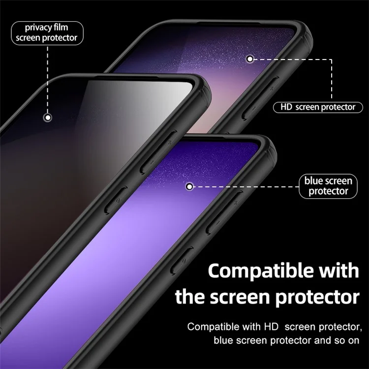 Чехол для телефона Cell Phone Case для Samsung Galaxy S24+ Shell Slim-Fit PC+TPU, совместимый с MagSafe - Матовый черный