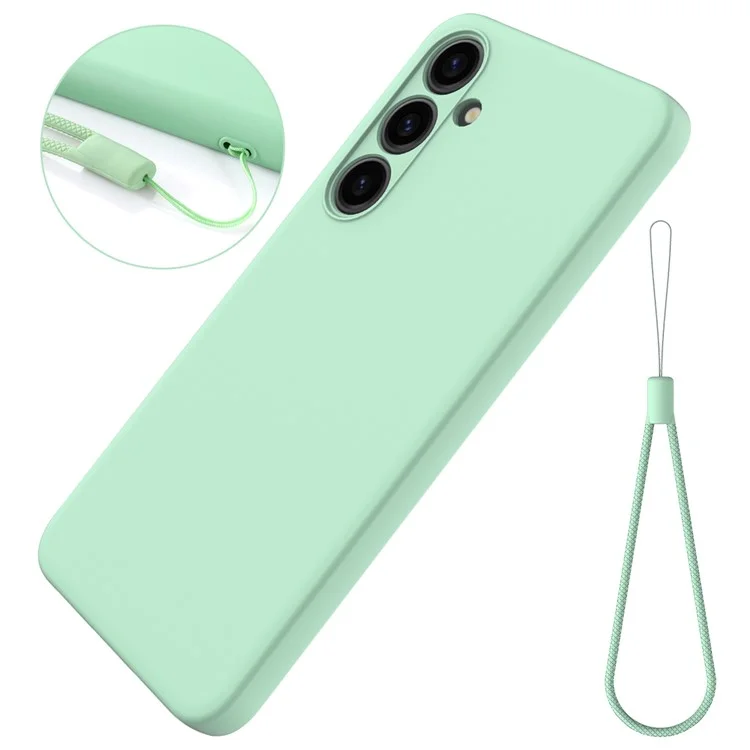 For Samsung Galaxy S24 Case Slim-Fit Soft Liner Liquid Silicone Phone Shell - Green