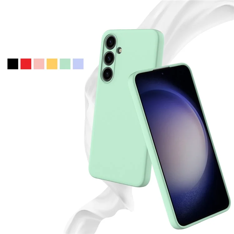 Für Samsung Galaxy S24 Hülle Slim-Fit Soft Liner Flüssiges Silikon Handyhülle - Grün