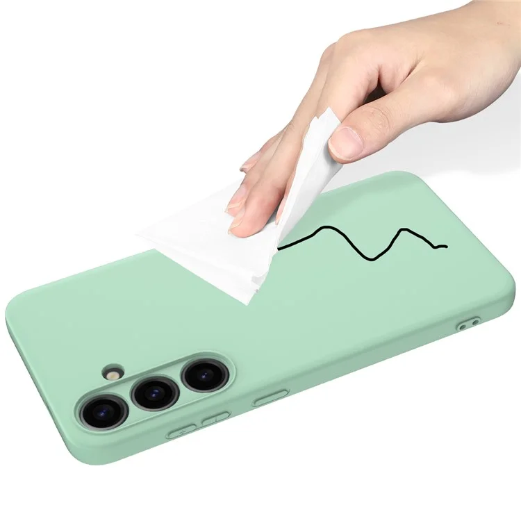 Für Samsung Galaxy S24 Hülle Slim-Fit Soft Liner Flüssiges Silikon Handyhülle - Grün