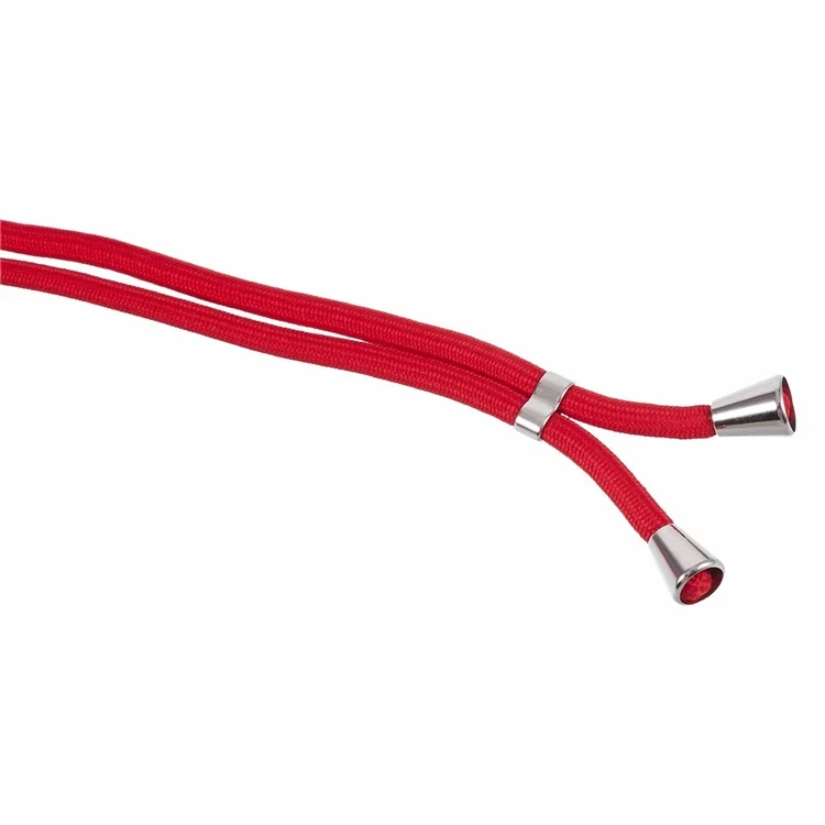 Funda de TPU para Xiaomi 14, forro interior de fibra, cubierta protectora con cordón - Rojo