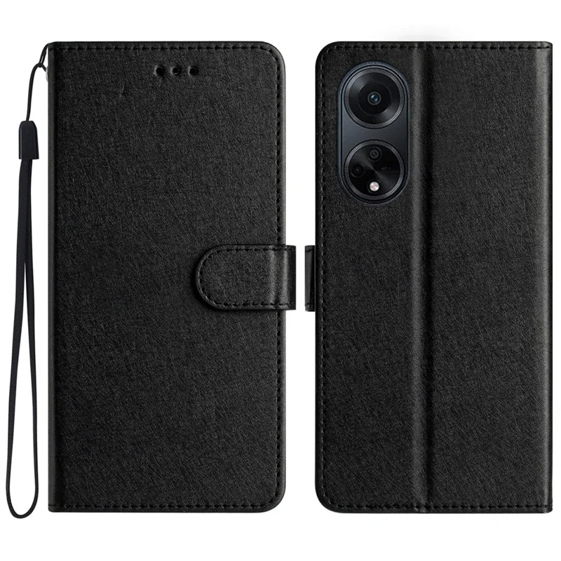 Funda para teléfono Oppo A98 5G, soporte, cartera, cuero sintético, funda para teléfono - Negro