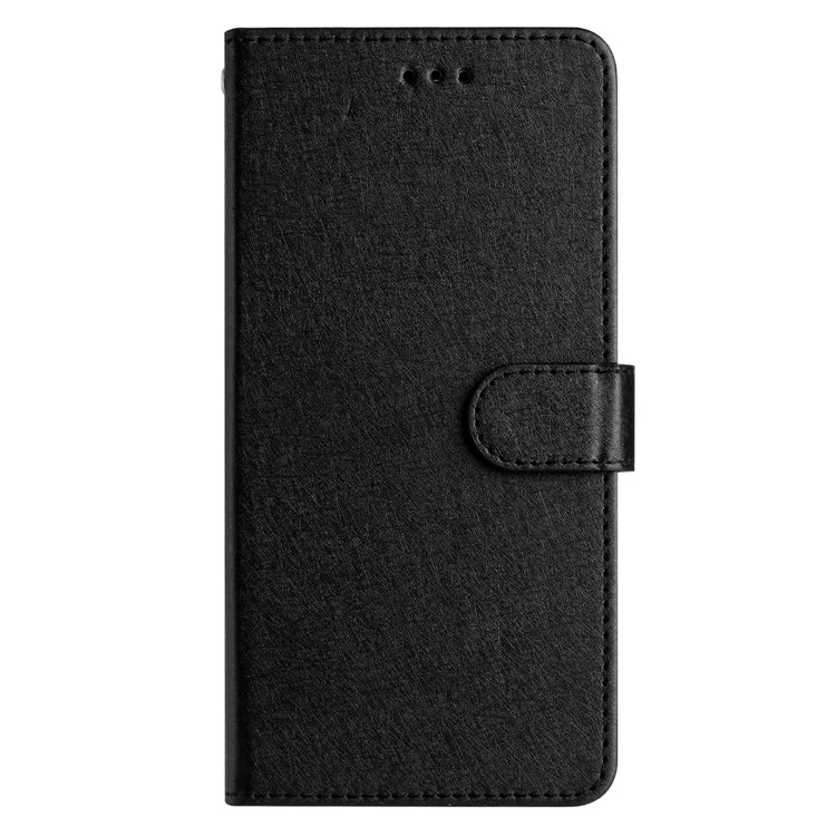 Pour Oppo A79 5G / A2 5G Coque Texture Soie Cuir PU Portefeuille Support Housse de Téléphone - Noir