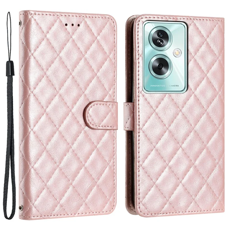 For Oppo A79 5G / A2 5G Leather Case Wallet Folio Flip Mobile Phone Cover - Rose Gold