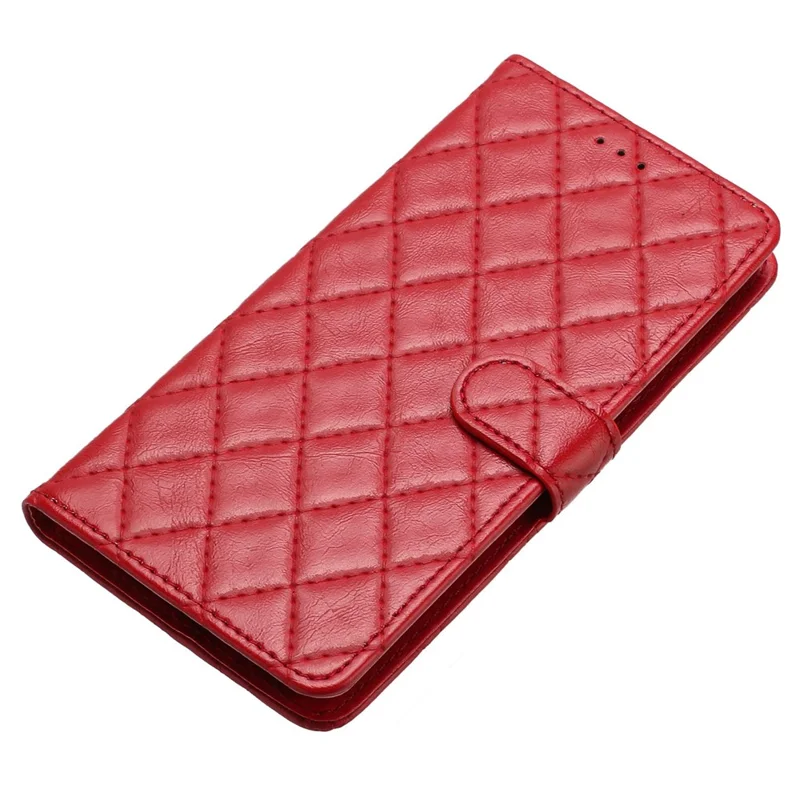For Motorola Moto G54 5G Case Magnetic Clasp Leather Wallet Phone Cover - Red