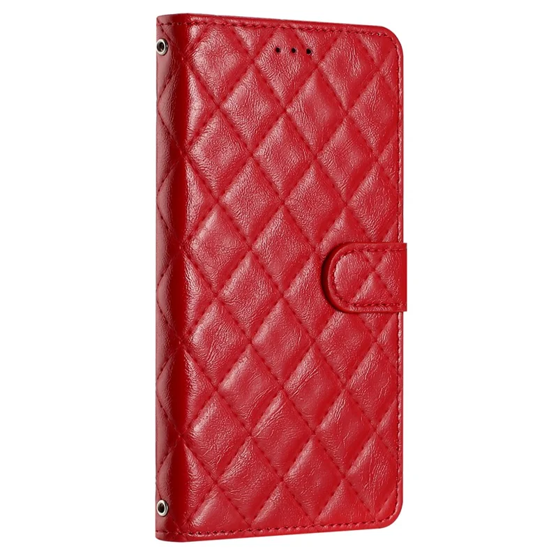 For Motorola Moto G54 5G Case Magnetic Clasp Leather Wallet Phone Cover - Red