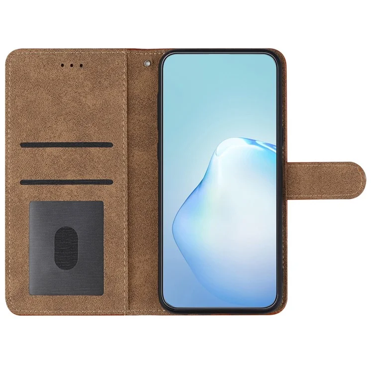 For Motorola Moto G84 5G Cell Phone Case with Strap Lines Imprinted PU Leather Cover - Blue