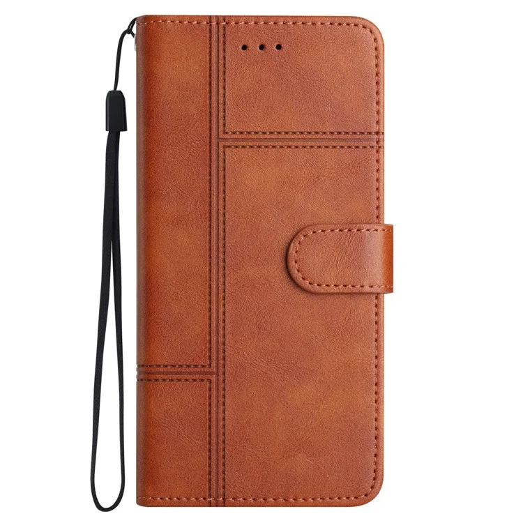 Для Xiaomi 13T / 13T Pro / Redmi K60 Ultra Чехол с отпечатком линии Кошелек Кожаный чехол для телефона - Коричневый
