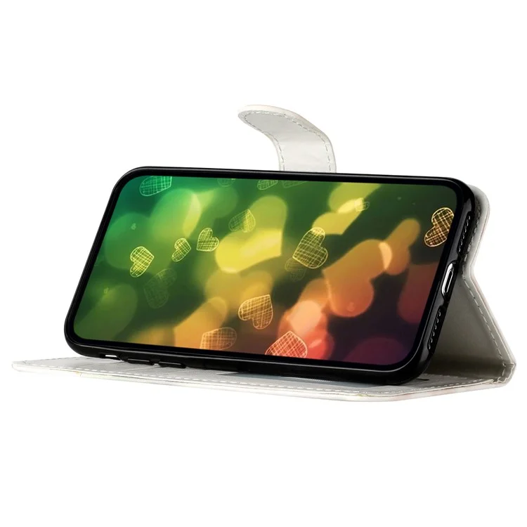 Étui de téléphone pour Xiaomi Redmi 13C 4G / 13C 5G / 13R 5G / Poco C65 4G / Poco M6 5G Coque en cuir motif imprimé avec fente pour carte - Loup