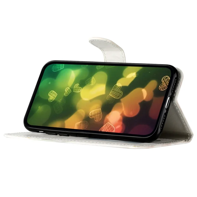 Phone Case For Xiaomi Redmi 13C 4G / 13C 5G / 13R 5G / Poco C65 4G / Poco M6 5G Shell Leather Pattern Printed Card Slot - Blue Owl