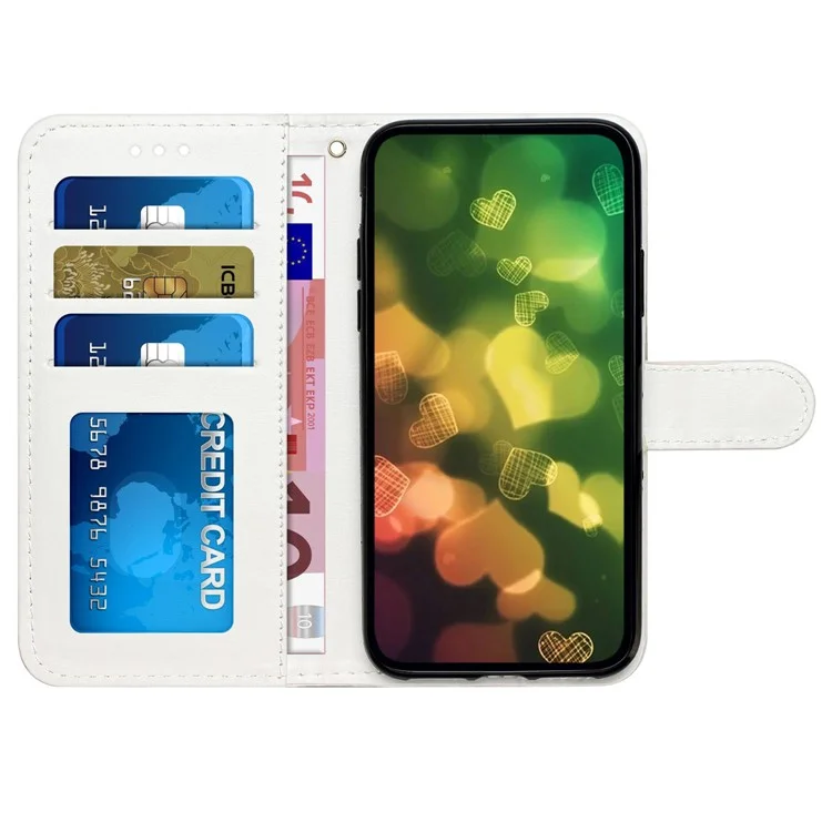 Per Motorola Moto G54 5G Custodia Embossment PU Leather+TPU Wallet Phone Guard Cover - Wolf