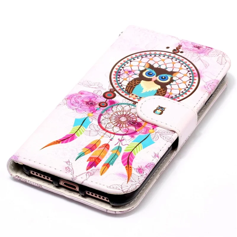 Voor Motorola Moto G54 5G Hoesje Met In reliëf gemaakt Motief PU Leer+TPU Portemonnee Telefoonhoesje - Windbel Uil