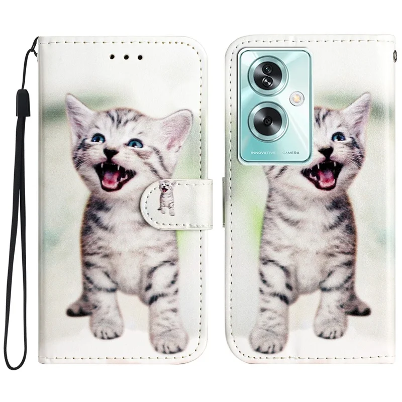 Funda para Oppo A79 5G / A2 5G con Estampado de Diseño, Soporte, Cierre Magnético - Gato