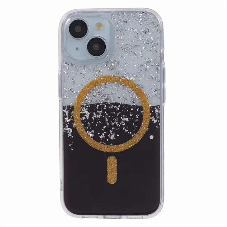 DFANS Für iPhone 15-Hülle TPU+PC-Telefonabdeckung kompatibel mit MagSafe - Schwarz